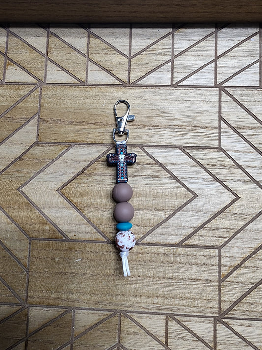 Western Cross Keychain